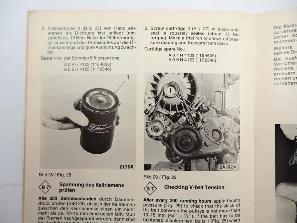 Original Deutz F1L F2L 511 W Motor Betriebsanleitung Bedienung Wartung 1981