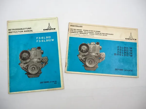Original Deutz F3L F4L F5L F6L 912 W Motor Betriebsanleitung Ersatzteilliste