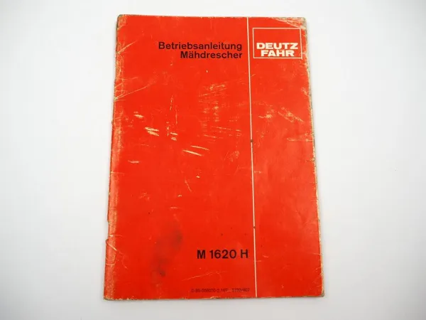 Original Deutz Fahr M1620 H Mähdrescher Betriebsanleitung Bedienung 1980