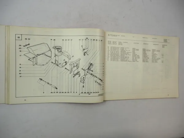 Original Deutz Fahr SFH 3000 4000 3008 4010 A Feldhäcksler Ersatzteilliste 1981