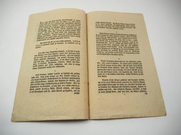 Original Edict wegen des Schiessens in Städten und Dörfern 1775 König Friedrich
