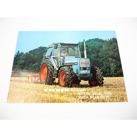 original Eicher 4072 + A und 3085 A Traktor Prospekt