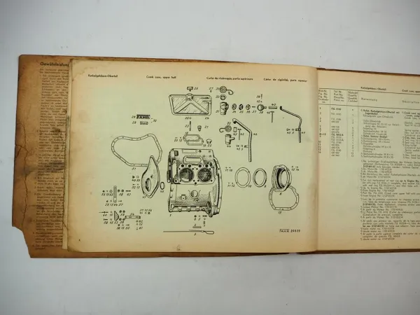 Original Ersatzteilliste Fahr D270 D270H Dieselschlepper 1959 Spare Parts List