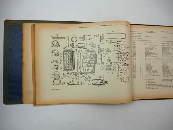 Original Fahr D130 D130H Dieselschlepper mit Motor Güldner 2LD Ersatzteilliste 1956