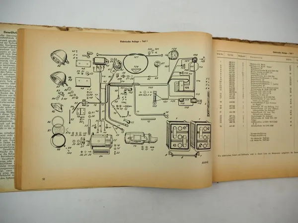Original Fahr D177 D177S Dieselschlepper mit OM636 Motor Ersatzteilliste 1962