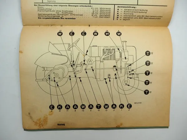 Original Fahr D180H Dieselschlepper Betriebsanleitung 1954