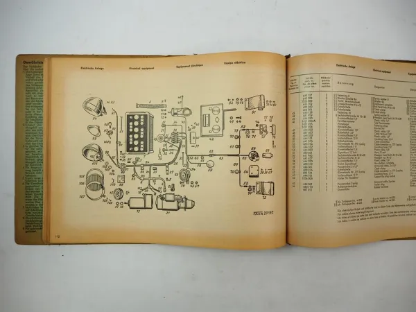 Original Fahr D180H Dieselschlepper mit Motor AKD112Z Ersatzteilliste 1957