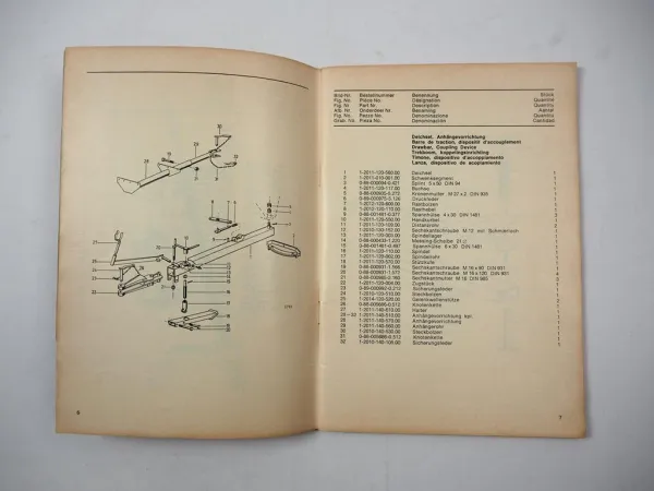 Original Fahr Köla Rivale 30 Hochdruckpresse Ersatzteilliste 3/1971