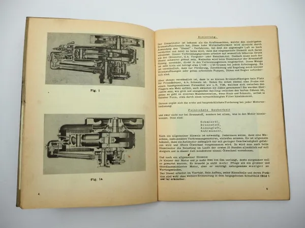 Original Farymann Dieselmotor Typ LK E LE D LD G LG Betriebsanleitung Wartung 1961