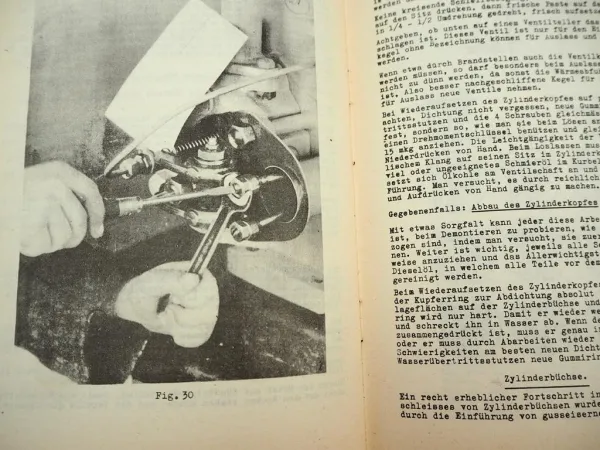 Original Farymann Typ D G E Dieselmotor Betriebsanleitung Wartung & Instandhaltung