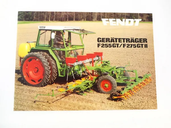 Original Fendt F 255 275 GT GTII Geräteträger Prospekt mit Technischen Daten 1982