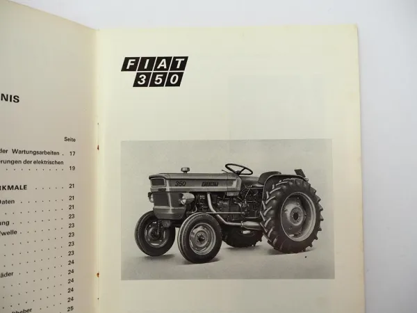 Original Fiat 350 Schlepper Betriebsanleitung Bedienung Wartung 1971