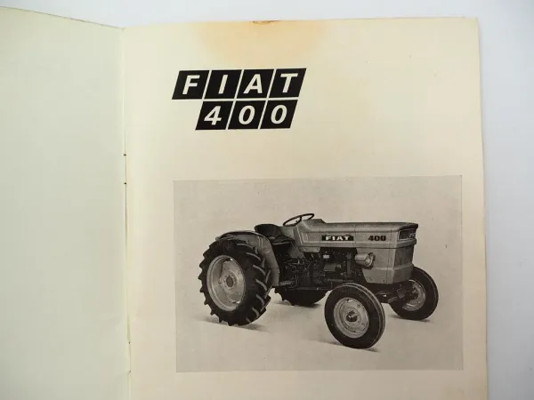 Original Fiat 400 Schlepper Betriebsanleitung Bedienung Wartung ca. 1969