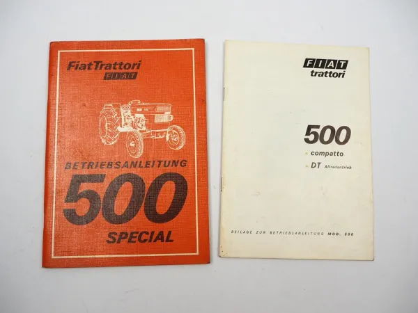 Original Fiat 500 special Schlepper Betriebsanleitung Bedienung Wartung 1979