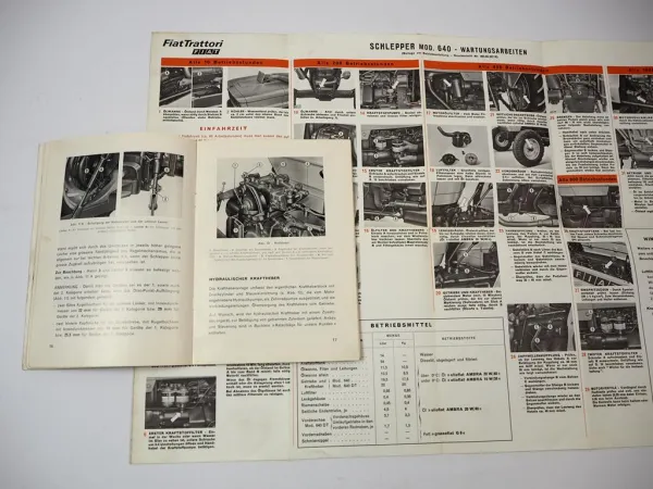 Original Fiat 640 640DT Traktor Betriebsanleitung Bedienung Wartungsplan 1974
