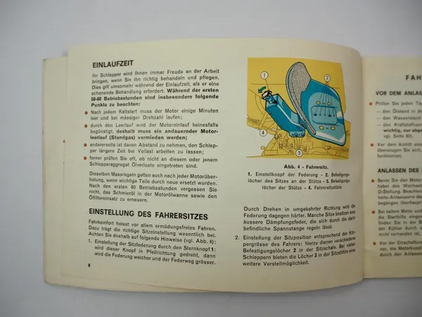 Original Fiat trattori Schlepper Ratschläge für den Schleppereinsatz 1968