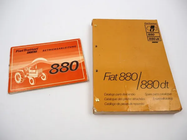 Original FiatTrattori Fiat 880 880DT Schlepper Betriebsanleitung Ersatzteilliste