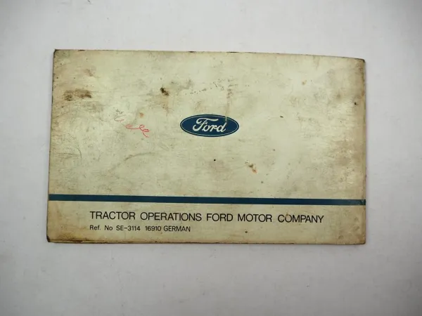 Original Ford 2000 3000 4000 5000 Traktor Technische Daten ca. 1970