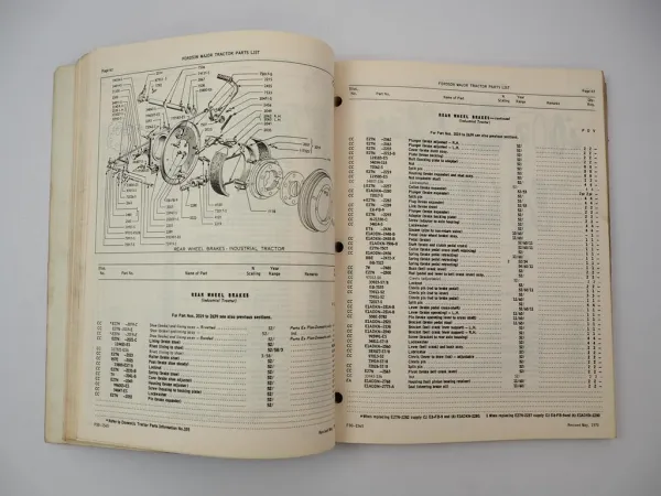 Original Ford Fordson Major Super Major Tractor Spare Parts List 1960/64