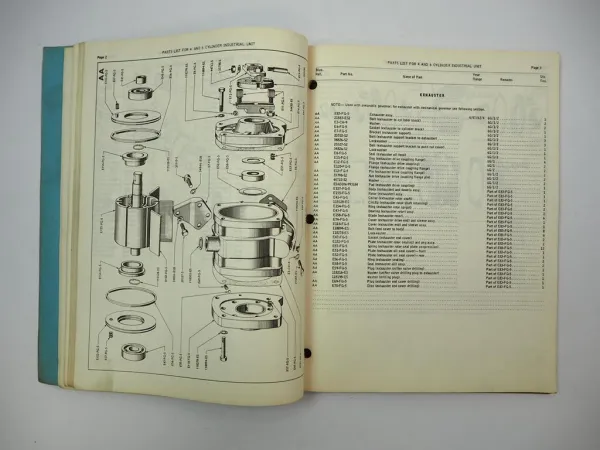 Original Ford Industrial Engines 4 & 6 Cylinder Spare Parts List 1957 - 1966