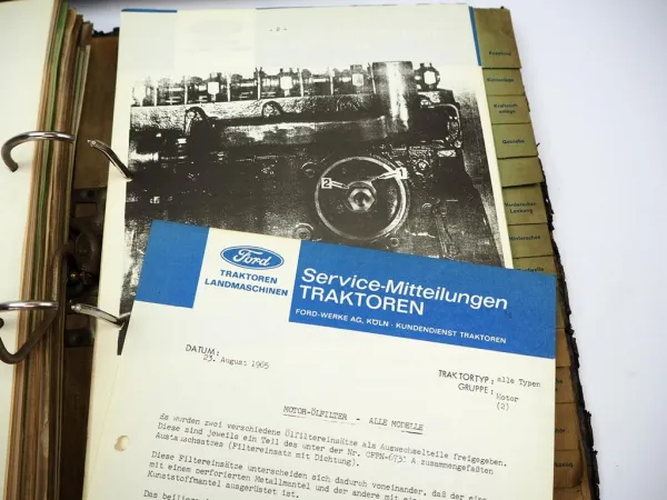 Original Ford Traktoren Service Mitteilungen 1965 - 1976 Werkstatthandbuch