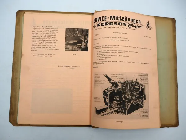 Original Fordson Major & Super Major Traktor Service Mitteilungen 1955 - 1962
