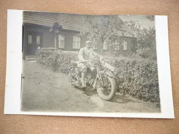 Original Foto Motorrad Indian Scout oder Chief ca. 1925/30 Berliner Nummernschild