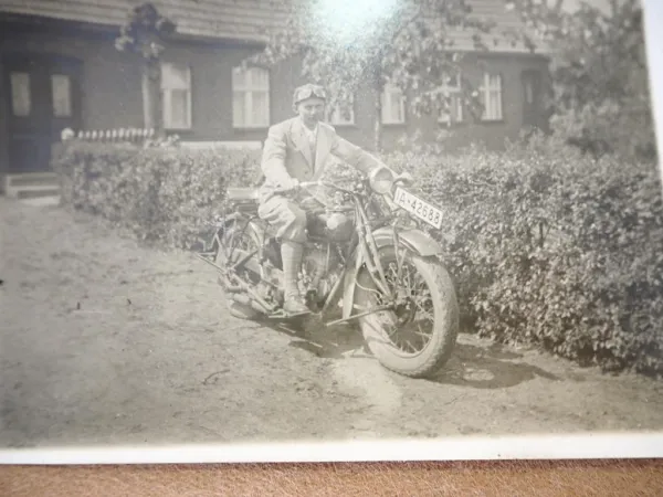 Original Foto Motorrad Indian Scout oder Chief ca. 1925/30 Berliner Nummernschild