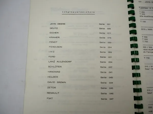 Original Fritzmeier Typenbuch Sicherheitsverdecke für Schlepper 1972