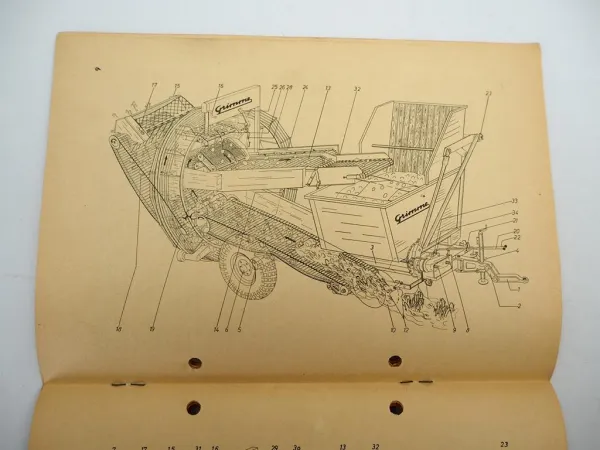 Original Grimme Kartoffel Vollernter Europa Betriebsanleitung Ersatzteilliste 1968