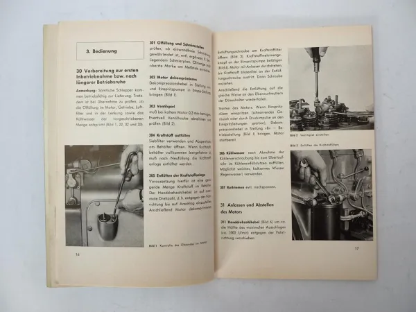 Original Güldner A2W Schlepper mit Motor 2DNS Betriebsanleitung Wartung 1960