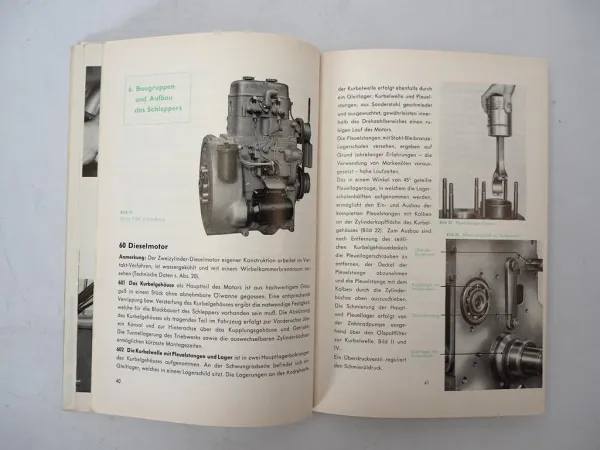Original Güldner AB Schlepper mit Motor 2BS Betriebsanleitung Wartung 1959