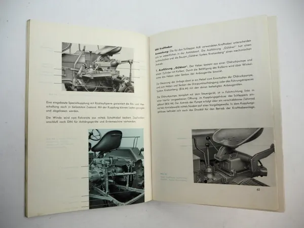Original Güldner ALB Schlepper mit Motor 2LB Betriebsanleitung ca. 1960