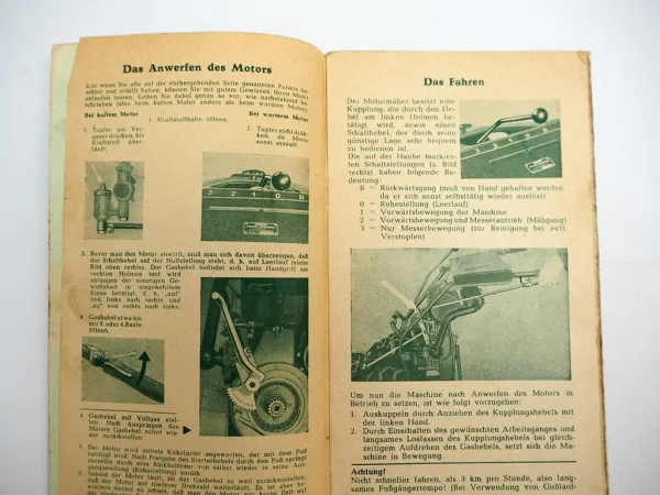 Original Gutbrod RR4 Motormäher Betriebsanleitung Ersatzteilliste 1951/54