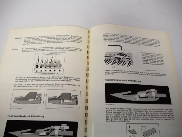 Original Werkstatthandbuch Busatis Mähwerk Schneidwerk Anwendung Wartung 1981