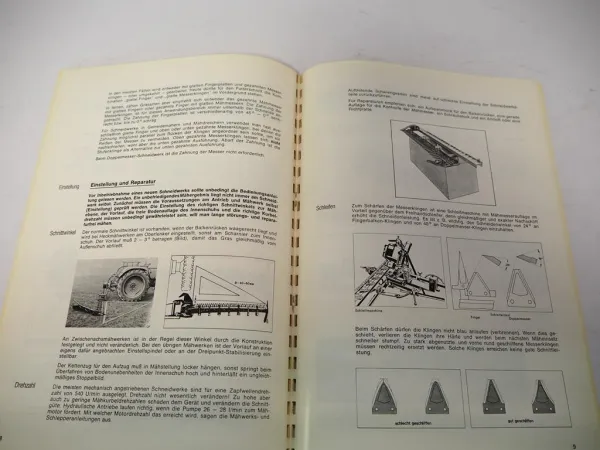 Original Werkstatthandbuch Busatis Mähwerk Schneidwerk Anwendung Wartung 1981