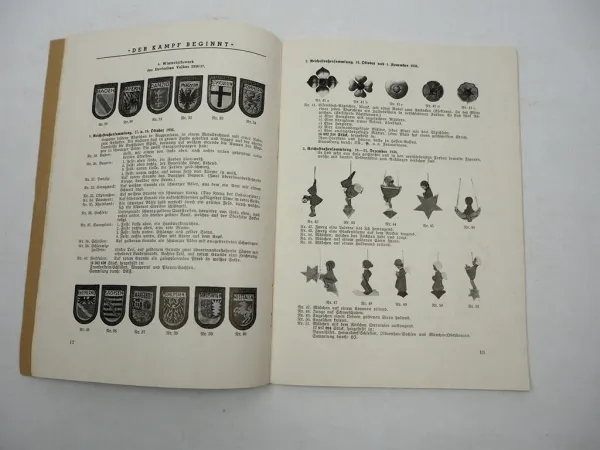 Original Handbuch der WHW Abzeichen Druck Carl Gerber München