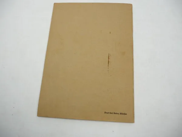 Original Handbuch der WHW Abzeichen Druck Carl Gerber München