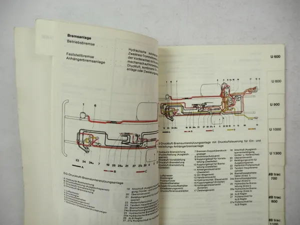 Original Handbuch Unimog U600 - U1300 MB-trac 700 - 1300 Techn. Daten Preisliste