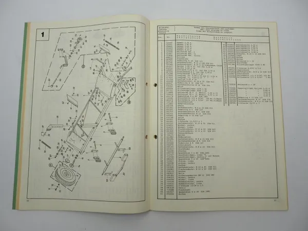 Original Hassia DU100 Drillmaschine Betriebsanleitung Ersatzteilliste 1984