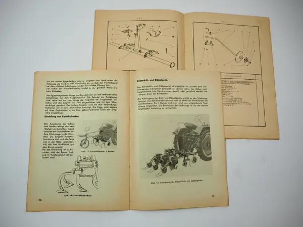 Original Hassia SVK Anbau Vielfachgerät Betriebsanleitung Ersatzteilliste 1960