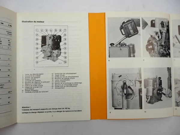 Original Hatz E 71 75 79 780 786 Moteur Notice dutilisation dentretien 1989
