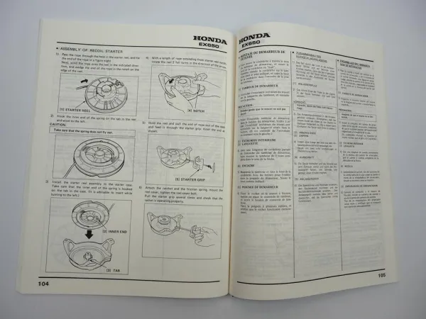Original Honda EX650 Generator Werkstatthandbuch Reparatur 1984