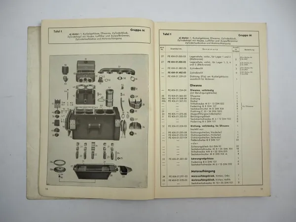 Original Horch H3A LKW Lastkraftwagen Ersatzteilliste 1958 Sachsenring Zwickau