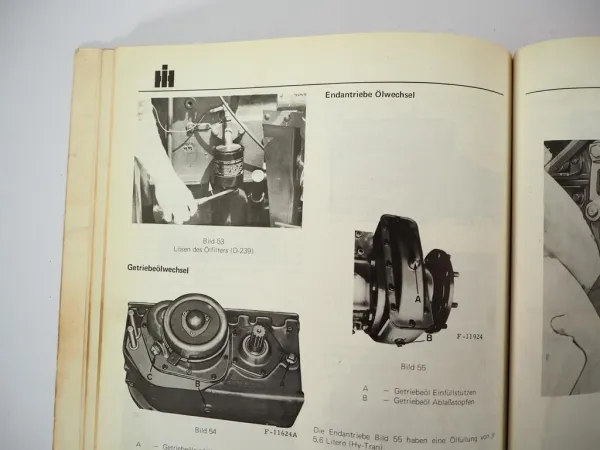 Original IHC 321 431 Mähdrescher Betriebsanleitung Bedienung Wartung 1973