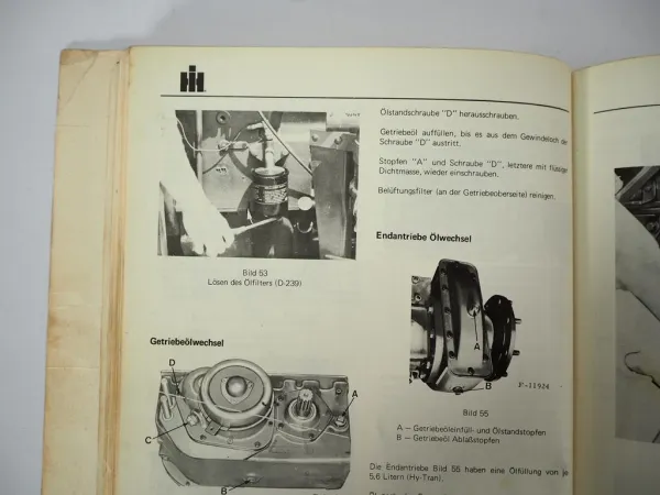 Original IHC 321 431 Mähdrescher Betriebsanleitung Bedienung Wartung 1974