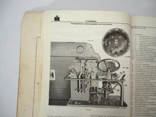 Original IHC 321 431 Mähdrescher Betriebsanleitung Bedienung Wartung 1978