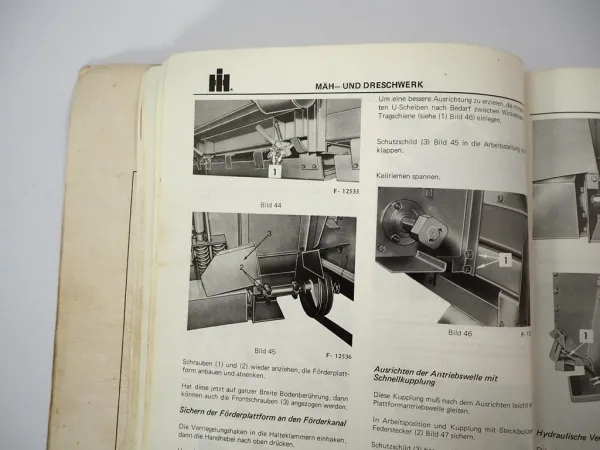 Original IHC 321 431 Mähdrescher Betriebsanleitung Bedienung Wartung 1978