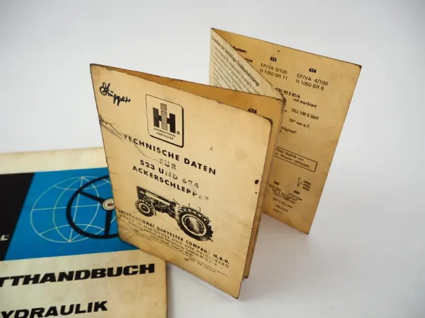 Original IHC 523 624 724 824 Schlepper Regelhydraulik Werkstatthandbuch 1971