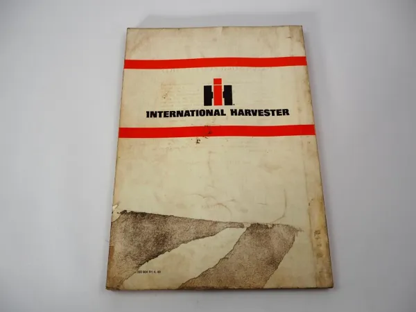 Original IHC 943 Mähdrescher mit D358 Motor Betriebsanleitung Bedienung 1980